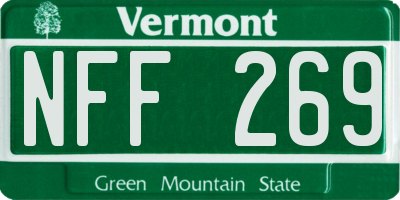 VT license plate NFF269