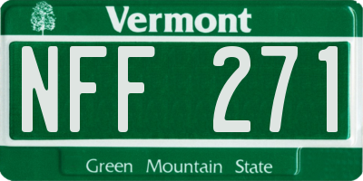 VT license plate NFF271