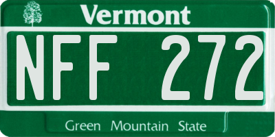 VT license plate NFF272