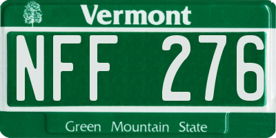 VT license plate NFF276