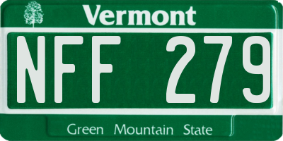 VT license plate NFF279