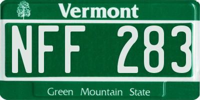 VT license plate NFF283