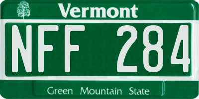 VT license plate NFF284