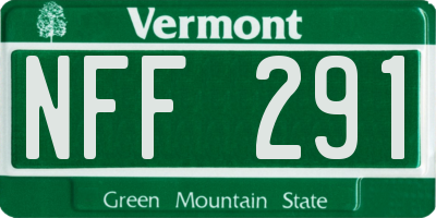 VT license plate NFF291