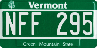 VT license plate NFF295