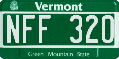 VT license plate NFF320