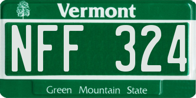 VT license plate NFF324