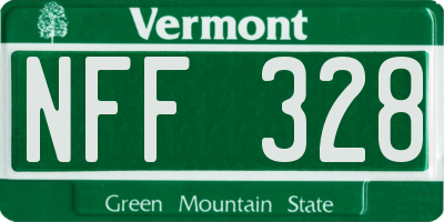 VT license plate NFF328
