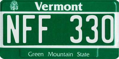 VT license plate NFF330