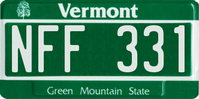 VT license plate NFF331