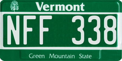 VT license plate NFF338