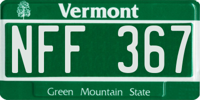 VT license plate NFF367