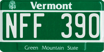 VT license plate NFF390