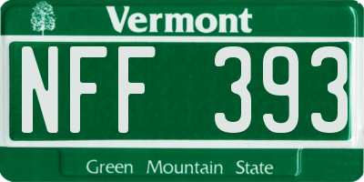 VT license plate NFF393