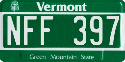 VT license plate NFF397