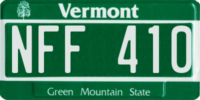 VT license plate NFF410