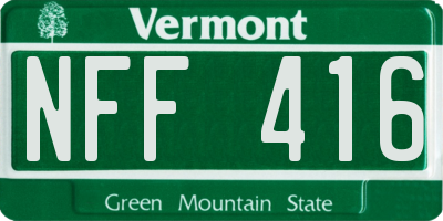 VT license plate NFF416