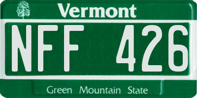 VT license plate NFF426