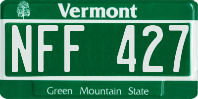 VT license plate NFF427