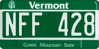 VT license plate NFF428