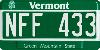 VT license plate NFF433
