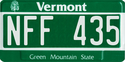 VT license plate NFF435