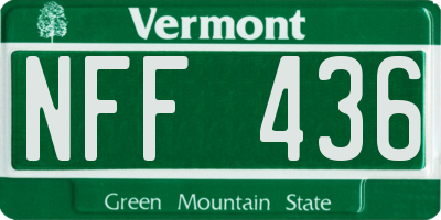 VT license plate NFF436