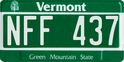 VT license plate NFF437