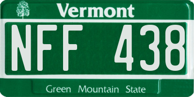 VT license plate NFF438