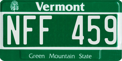 VT license plate NFF459
