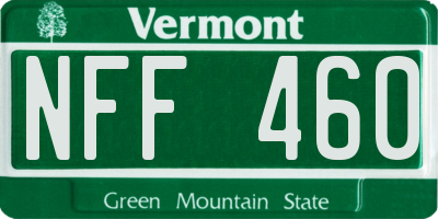 VT license plate NFF460