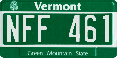 VT license plate NFF461