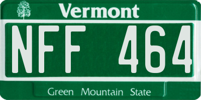 VT license plate NFF464