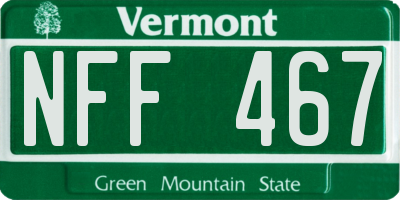VT license plate NFF467