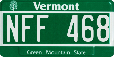 VT license plate NFF468