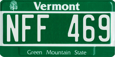 VT license plate NFF469