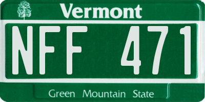VT license plate NFF471