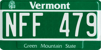 VT license plate NFF479