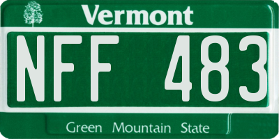 VT license plate NFF483