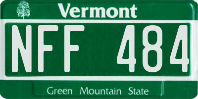 VT license plate NFF484