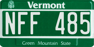 VT license plate NFF485