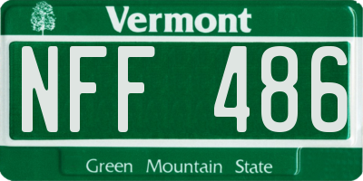 VT license plate NFF486