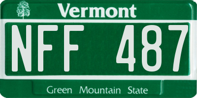 VT license plate NFF487