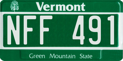 VT license plate NFF491