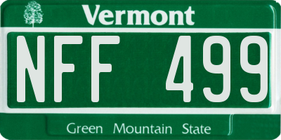 VT license plate NFF499