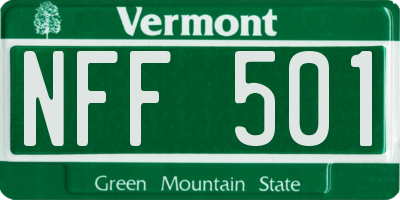 VT license plate NFF501