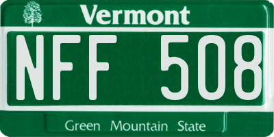 VT license plate NFF508