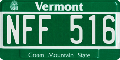 VT license plate NFF516
