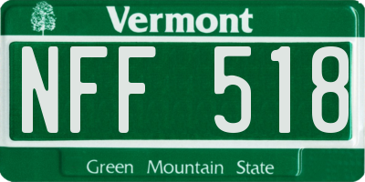 VT license plate NFF518