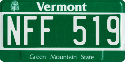 VT license plate NFF519